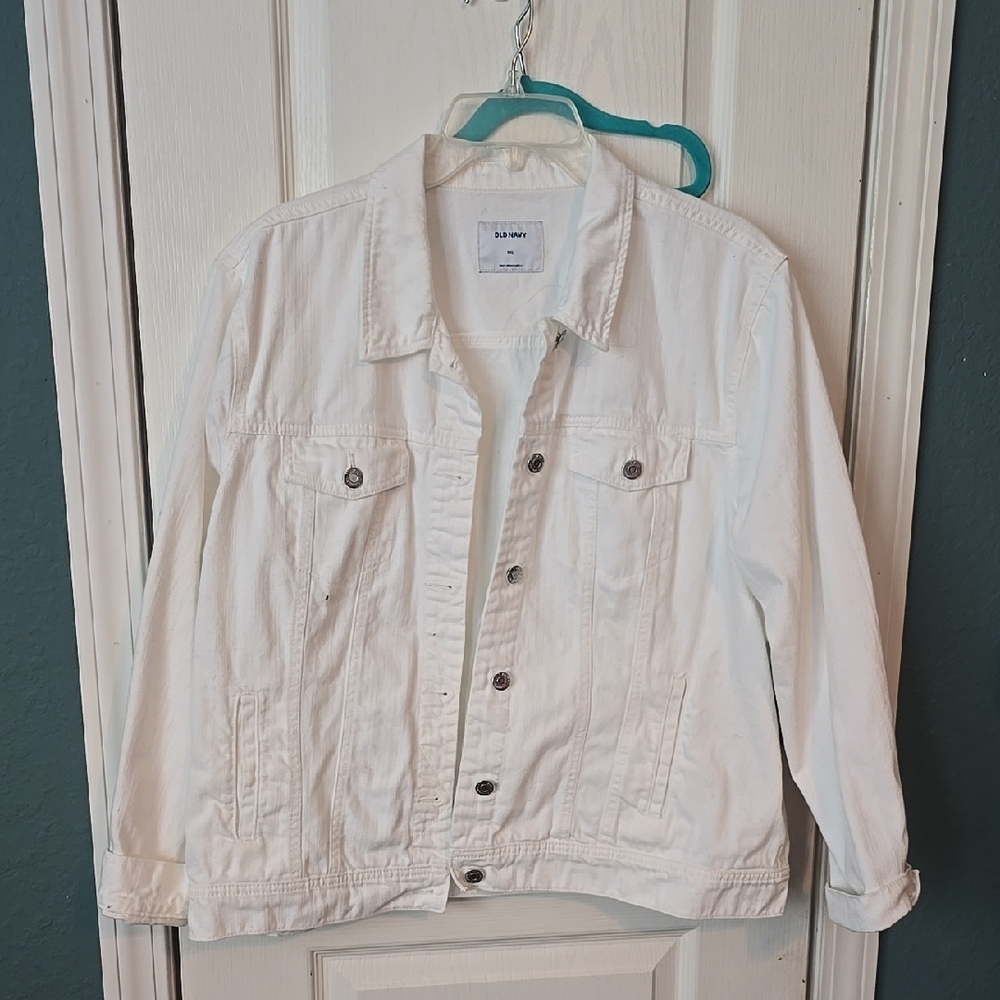 Old Navy White Denim Jacket